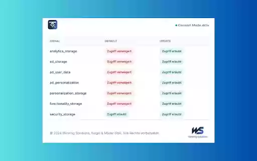Simple Consent Mode Checker  from Chrome web store to be run with OffiDocs Chromium online