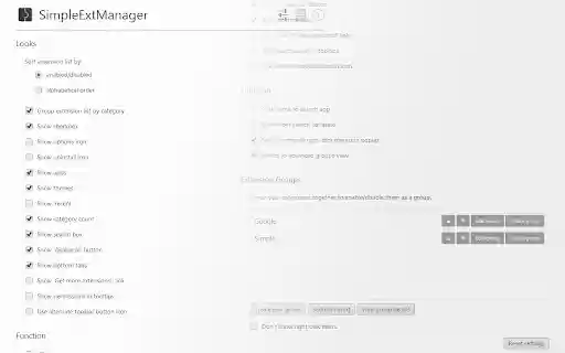 SimpleExtManager Beta  from Chrome web store to be run with OffiDocs Chromium online