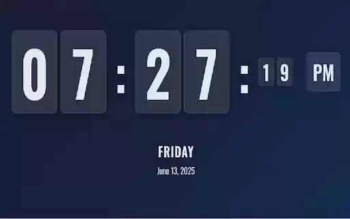 Simple Flip Clock  from Chrome web store to be run with OffiDocs Chromium online