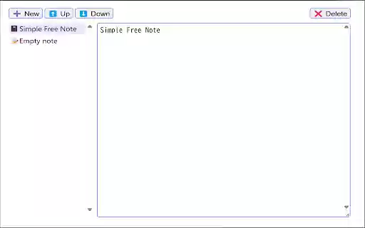Simple Free Note 1.3 from Chrome web store to be run with OffiDocs Chromium online Simple Free Note 1.3 from Chrome web store to be run with OffiDocs Chromium online