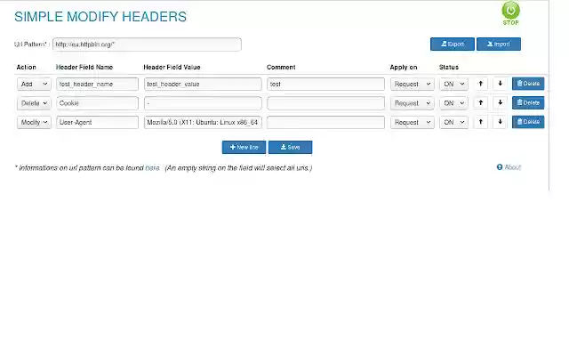 simple modify headers from Chrome web store to be run with OffiDocs Chromium online simple modify headers from Chrome web store to be run with OffiDocs Chromium online