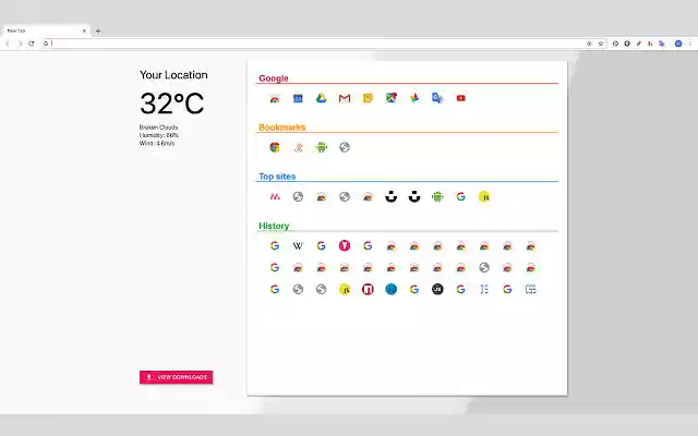 Simple NTP from Chrome web store to be run with OffiDocs Chromium online Simple NTP from Chrome web store to be run with OffiDocs Chromium online