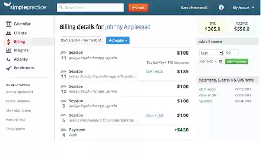 SimplePractice  from Chrome web store to be run with OffiDocs Chromium online