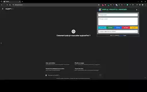 Simple prompts manager  from Chrome web store to be run with OffiDocs Chromium online