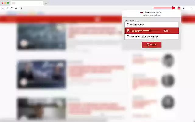 Simple Site Blocker  from Chrome web store to be run with OffiDocs Chromium online