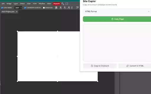 Simple Site Copier with JSX  from Chrome web store to be run with OffiDocs Chromium online