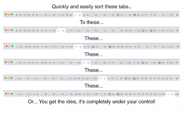 Simple Tab Sorter  from Chrome web store to be run with OffiDocs Chromium online