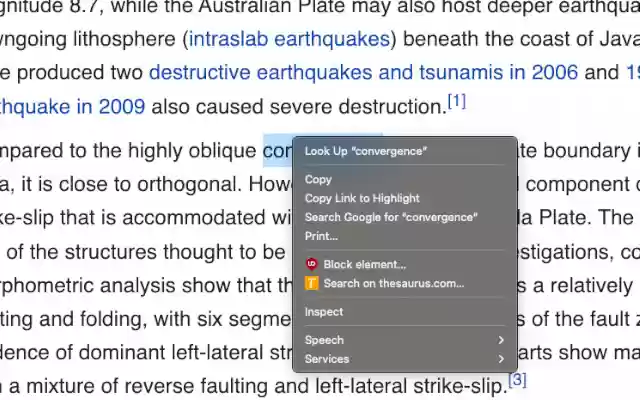 Simple Thesaurus  from Chrome web store to be run with OffiDocs Chromium online