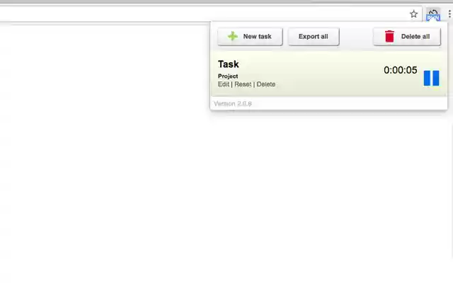 Simple time track  from Chrome web store to be run with OffiDocs Chromium online