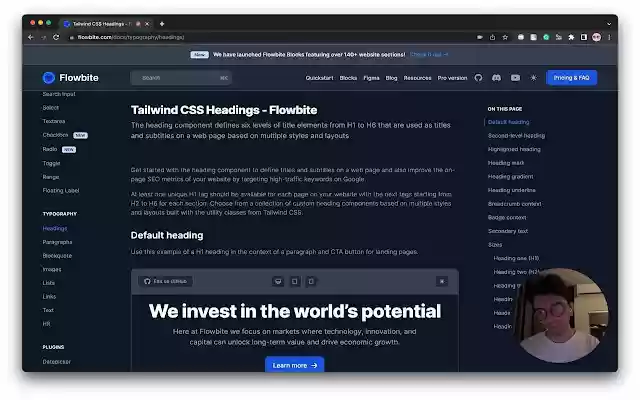 Simple Webcam Presenter  from Chrome web store to be run with OffiDocs Chromium online