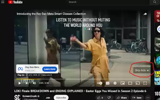 Simple YouTube Ad Skipper  from Chrome web store to be run with OffiDocs Chromium online