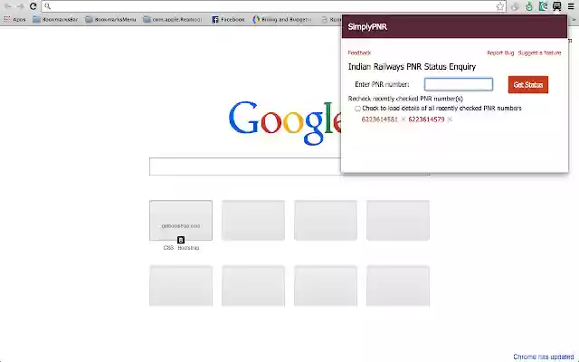 Simply PNR from Chrome web store to be run with OffiDocs Chromium online Simply PNR from Chrome web store to be run with OffiDocs Chromium online