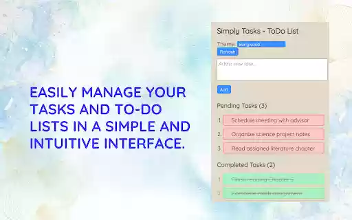 Simply Tasks ToDo List  from Chrome web store to be run with OffiDocs Chromium online