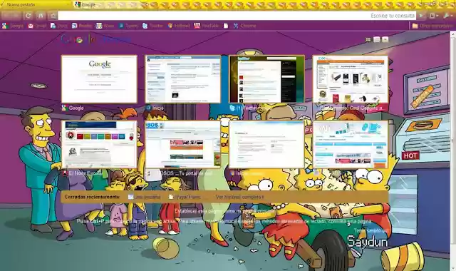 Simpsons Theme  from Chrome web store to be run with OffiDocs Chromium online