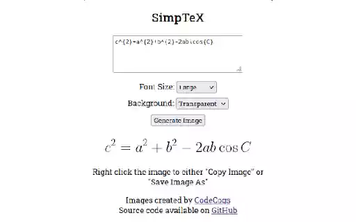 SimpTeX  from Chrome web store to be run with OffiDocs Chromium online