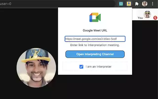 Simultaneous Interpretation For Google Meet  from Chrome web store to be run with OffiDocs Chromium online