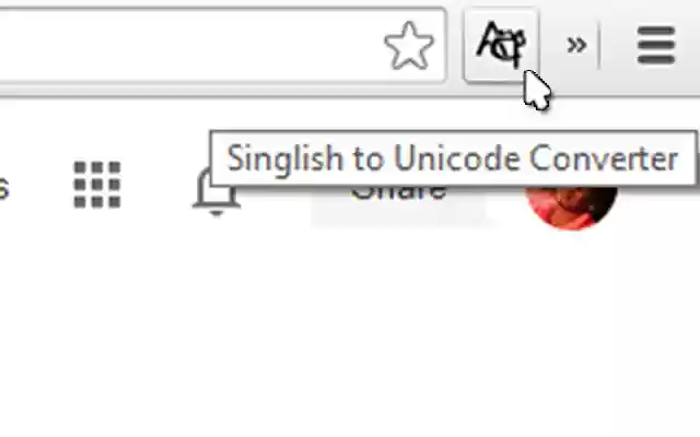 Singlish to Unicode Converter  from Chrome web store to be run with OffiDocs Chromium online