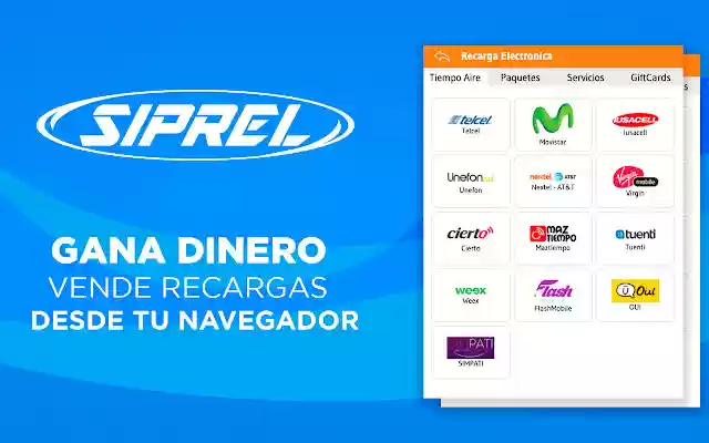 siprel.mx Recargas Electronicas y Servicios from Chrome web store to be run with OffiDocs Chromium online siprel.mx Recargas Electronicas y Servicios from Chrome web store to be run with OffiDocs Chromium online