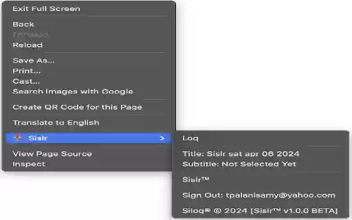 Sislr  from Chrome web store to be run with OffiDocs Chromium online