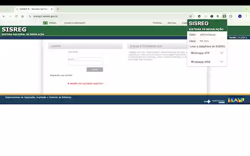 SISREG Whatsapp from Chrome web store to be run with OffiDocs Chromium online SISREG Whatsapp from Chrome web store to be run with OffiDocs Chromium online