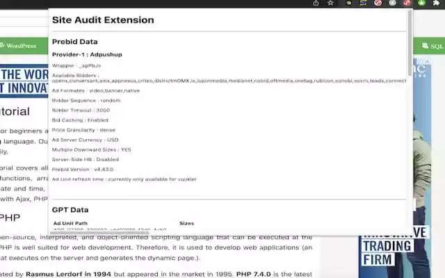 Site Audit Extension  from Chrome web store to be run with OffiDocs Chromium online