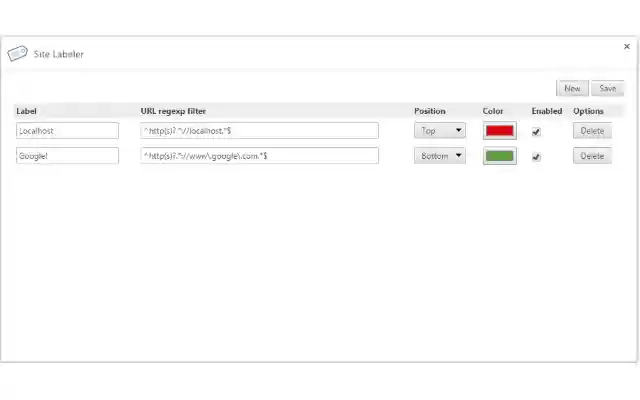 Site Labeler  from Chrome web store to be run with OffiDocs Chromium online