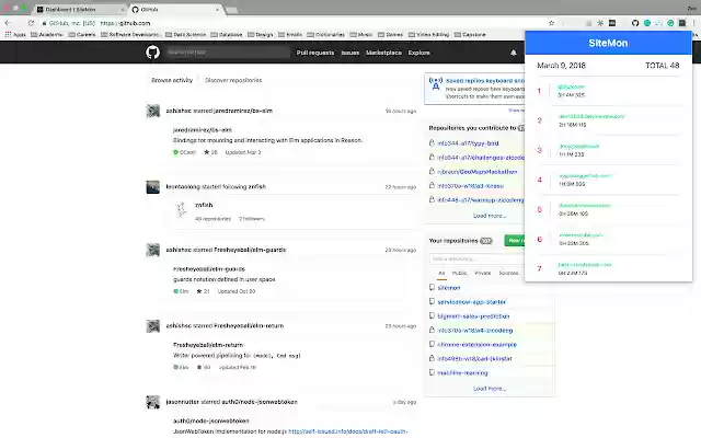 SiteMon  from Chrome web store to be run with OffiDocs Chromium online