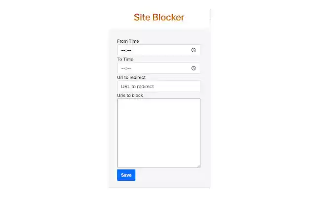 Sites Blocker Extension  from Chrome web store to be run with OffiDocs Chromium online