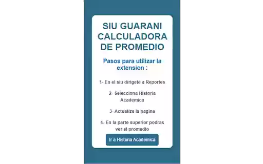 Siu Guarani calculadora de promedio  from Chrome web store to be run with OffiDocs Chromium online