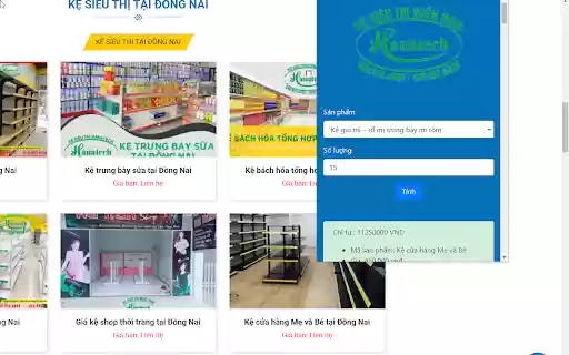 Siêu thị miền Nam Hanatech  from Chrome web store to be run with OffiDocs Chromium online