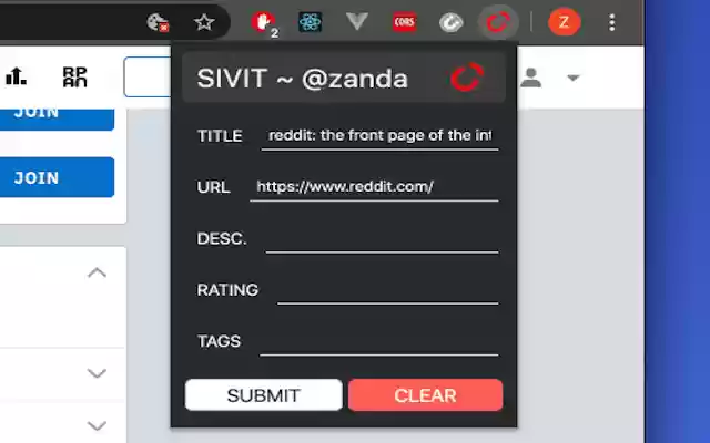 Sivit  from Chrome web store to be run with OffiDocs Chromium online