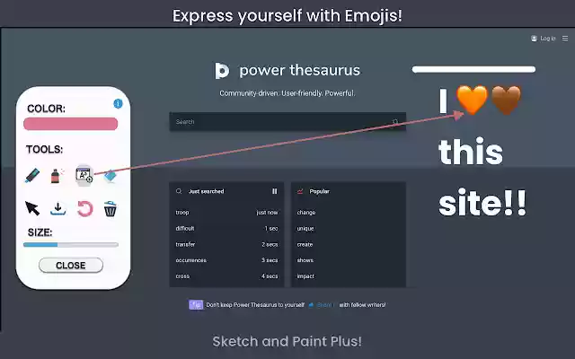 Sketch and Paint Plus!  from Chrome web store to be run with OffiDocs Chromium online