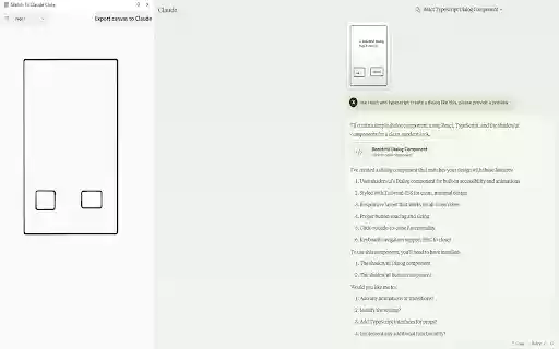 Sketch To Claude Code  from Chrome web store to be run with OffiDocs Chromium online