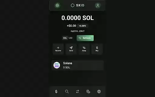 SKID Solana Wallet  from Chrome web store to be run with OffiDocs Chromium online
