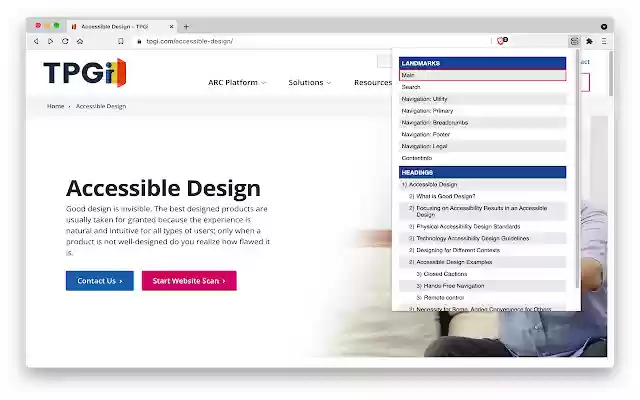 SkipTo Landmarks  Headings  from Chrome web store to be run with OffiDocs Chromium online