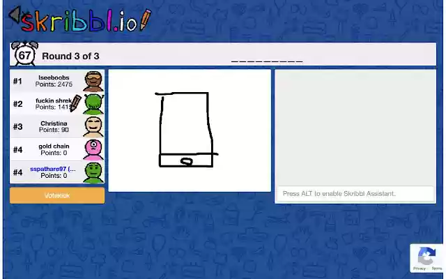 Skribbl Assistant  from Chrome web store to be run with OffiDocs Chromium online