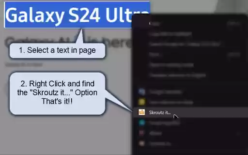 Skroutz it  from Chrome web store to be run with OffiDocs Chromium online