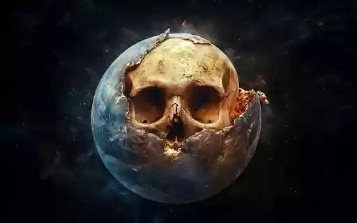 Skull Planet in Space  from Chrome web store to be run with OffiDocs Chromium online