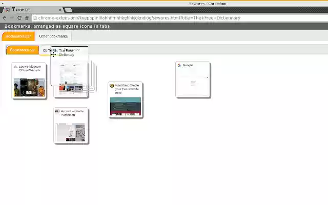 Skwares  from Chrome web store to be run with OffiDocs Chromium online