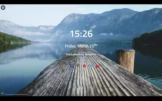 Skye New Tab  from Chrome web store to be run with OffiDocs Chromium online