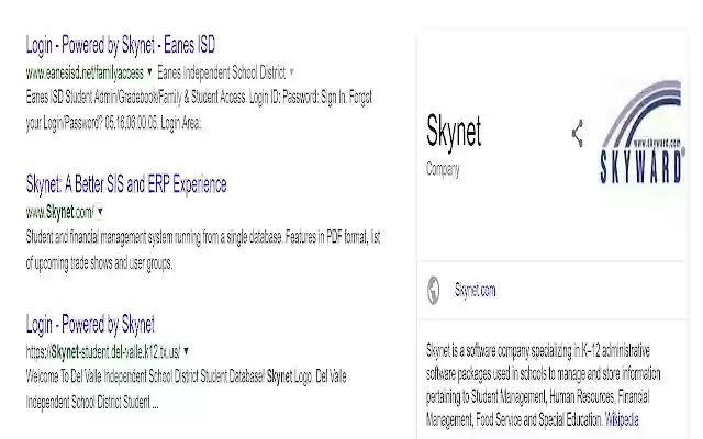 Skyward to Skynet  from Chrome web store to be run with OffiDocs Chromium online