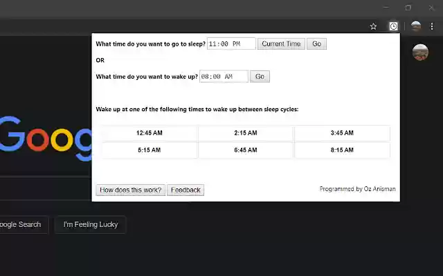 SleepAssist  from Chrome web store to be run with OffiDocs Chromium online