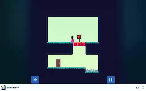 Slime Rider Game Navigate Puzzles with Strategic Button Presses!  from Chrome web store to be run with OffiDocs Chromium online
