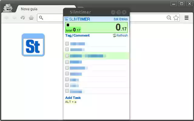 Slimtimer  from Chrome web store to be run with OffiDocs Chromium online