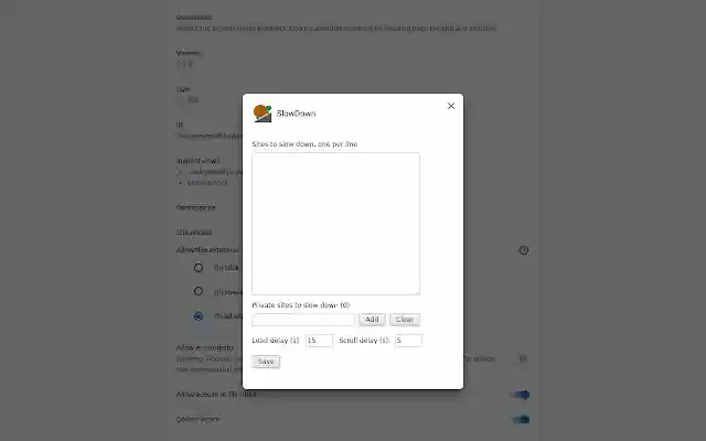 SlowDown from Chrome web store to be run with OffiDocs Chromium online SlowDown from Chrome web store to be run with OffiDocs Chromium online