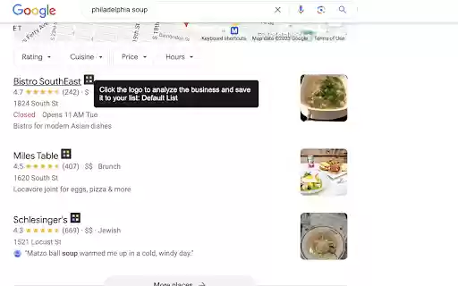 Small Business Prospector  from Chrome web store to be run with OffiDocs Chromium online