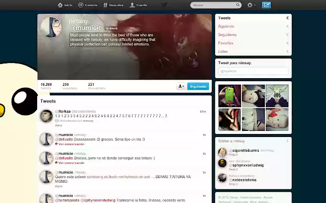 Small changes to NewTwitter  from Chrome web store to be run with OffiDocs Chromium online