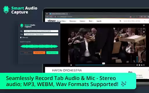 Smart Audio Capture  from Chrome web store to be run with OffiDocs Chromium online