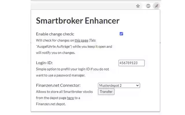 Smartbroker Enhancer from Chrome web store to be run with OffiDocs Chromium online Smartbroker Enhancer from Chrome web store to be run with OffiDocs Chromium online