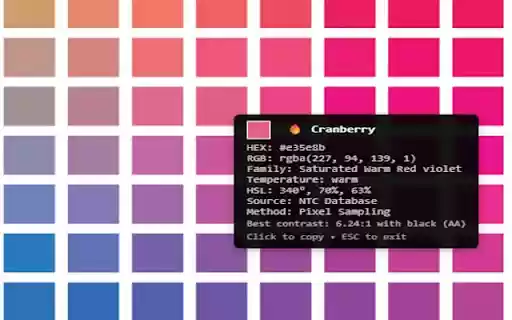 Smart Color Detector  from Chrome web store to be run with OffiDocs Chromium online
